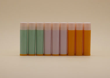 Caixa cosmética do batom dos tubos cor-de-rosa verdes alaranjados do bálsamo de bordo da cor para cuidados pessoais