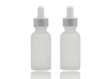 O conta-gotas transparente geado do óleo essencial engarrafa 30ml, garrafas de vidro cosméticas do conta-gotas