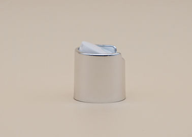 Tampão de alumínio da parte superior do disco da cor de prata, cor personalizada do tampão de garrafa do champô