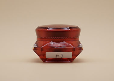 Projeto plástico do OEM do tampão do ABS cosmético vazio vermelho dos potenciômetros da forma do diamante disponível