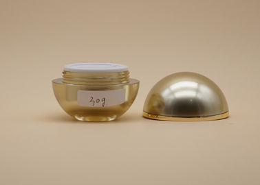 OEM de creme cosmético esférico do volume 30g 50g da cor do ouro dos recipientes disponível