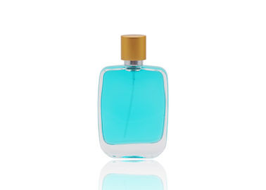 Garrafa de perfume cosmética quadrada da forma 50ml com a pressão FEA15 na bomba do perfume