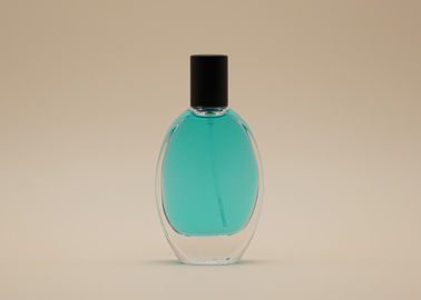 Pescoço inferior pesado recarregável liso do friso das garrafas 30ml 50ml do cosmético para o empacotamento do perfume