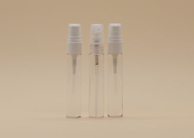 O pulverizador plástico recarregável transparente engarrafa 10ml para guardar o líquido cosmético