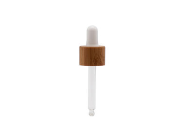 Conta-gotas do óleo essencial do bambu com o bico branco do silicone para a garrafa de óleo essencial