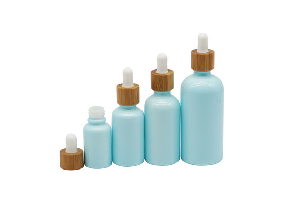 Tampão de bambu cosmético vazio do conta-gotas de 100ml Mini Dropper Bottles With White