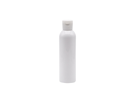 garrafas plásticas cosméticas do tampão superior plástico branco do disco 180ml