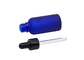 A garrafa de óleo essencial de vidro cosmética do conta-gotas geou 100ml azul com o conta-gotas plástico