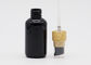 O pulverizador plástico recarregável contínuo do preto 30ml engarrafa o ombro redondo das garrafas do plástico do animal de estimação