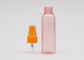 As garrafas plásticas recarregávéis matte do pulverizador 60ml do rosa 18mm com névoa fina alaranjada bombeiam
