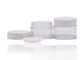 O creme plástico de PETG range o cosmético que empacota com o tampão branco dos PP para produtos de beleza
