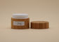recipientes de creme cosméticos de 30g 50g com material de bambu fora do plástico dos PP interno
