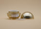 Da forma esférica de creme cosmética do frasco do ouro impressão feita sob encomenda do logotipo para cuidados pessoais