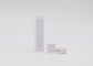 O pulverizador de perfume de vidro recarregável plástico branco quadrado engarrafa o empacotamento dos cuidados com a pele