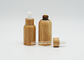 garrafa de vidro de bambu natural do óleo essencial do Odm do conta-gotas 30ml