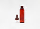 escuro claro plástico do cilindro 50ml vazio - garrafa cosmética do pulverizador da névoa fina vermelha