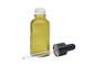 claro claro de 10ml 30ml 50ml - pacote cosmético de vidro verde da garrafa de óleo essencial da garrafa do conta-gotas