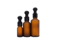 Vário conta-gotas geado 30ml 50ml de Amber Cosmetic Glass Bottle With
