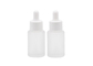 Garrafa cosmética branca de vidro vazia lisa 50ml do conta-gotas da garrafa de óleo essencial do ombro