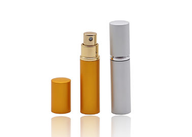 Reencha a composição 5ml da garrafa do pulverizador do atomizador do perfume na cor do ouro para o pacote do perfume