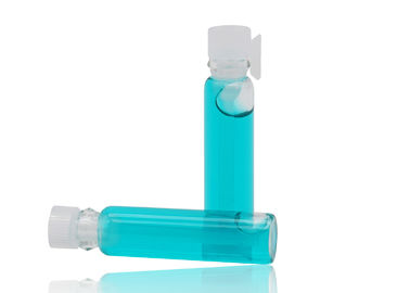 Engrosse o verificador de vidro pequeno do perfume dos tubos de ensaio com a inserção plástica em tamanho 2ml 5ml
