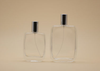A garrafa de perfume de vidro de alumínio do tampão 50ml 100ml personalizou a cor para a embalagem cosmética