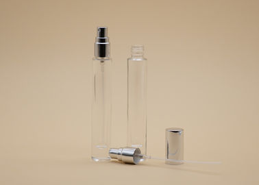 Garrafas cosméticas de vidro pequenas do pulverizador, pescoço de vidro claro do parafuso de garrafas do perfume