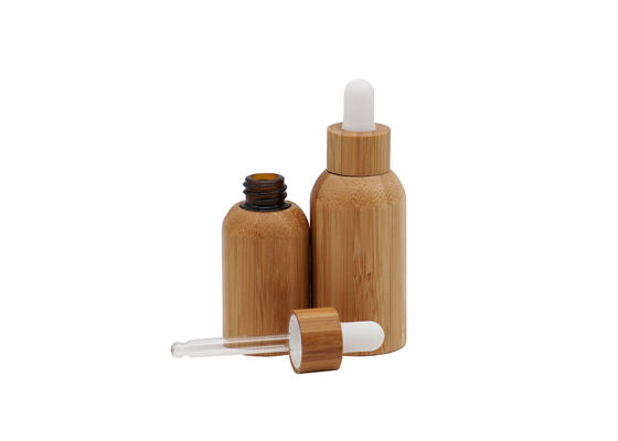 50ml bambu 18/410 garrafas do conta-gotas do óleo essencial
