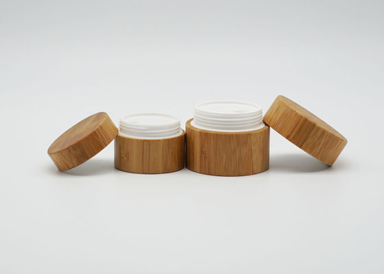 proteção ambiental Leakproof do frasco de creme vazio de bambu do círculo 100g