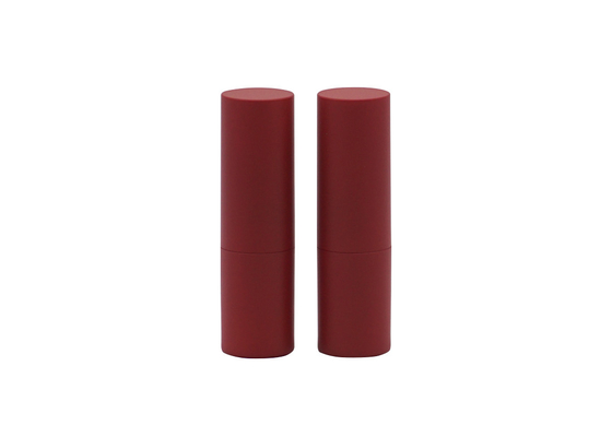 Tubo plástico do recipiente de Plum Color Cylinderical Lip Balm