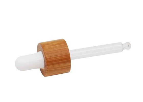 qualidade  Regular Bamboo Essential Oil Dropper Bamboo Glass Dropper Caps Bamboo 18mm Dropper Lip For Bottles fábrica