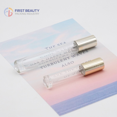 Espinhaço de parafuso de ouro Amostra de garrafas de perfume Design personalizado