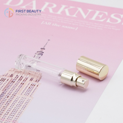 Garrafa de teste de perfume compacta de 5 ml com pulverizador de parafuso