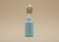 Garrafas de vidro azuis de óleo essencial da cor das amostras grátis com conta-gotas de bambu