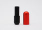 Vermelho do tubo do batom de Matte Aluminum Lip Balm Tubes com cor preta