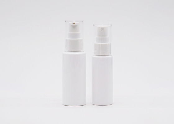 Garrafa plástica 50ml 60ml do pulverizador liso do ombro branca e transparente