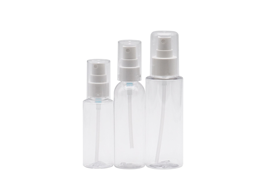 garrafa redonda cosmética do pulverizador Misty Spray Bottle do PE fino plástico de 60ml 50ml