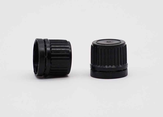 18mm 20mm preto plástico tamper prova de parafuso tampa para garrafas