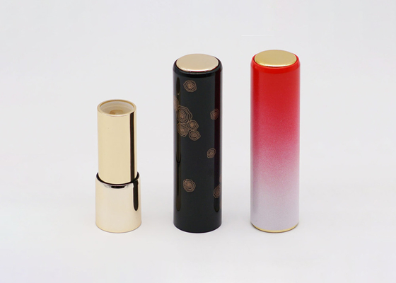 Do cilindro de alumínio aberto do tubo do batom da imprensa pacote cosmético vazio do tubo do batom 3.5g