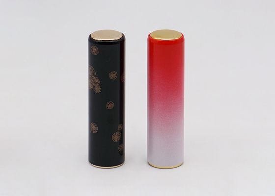 Do cilindro de alumínio aberto do tubo do batom da imprensa pacote cosmético vazio do tubo do batom 3.5g