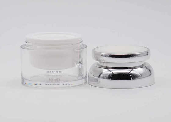 Recipientes de creme cosméticos acrílicos luxuosos 30g customizável do frasco 50g