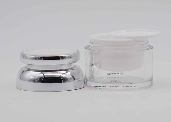 Recipientes de creme cosméticos acrílicos luxuosos 30g customizável do frasco 50g