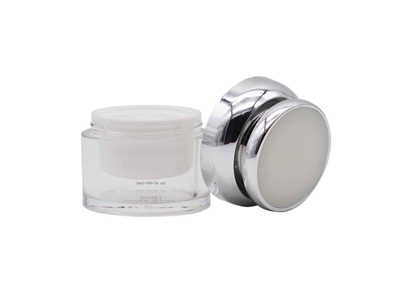 Recipientes de creme cosméticos acrílicos luxuosos 30g customizável do frasco 50g