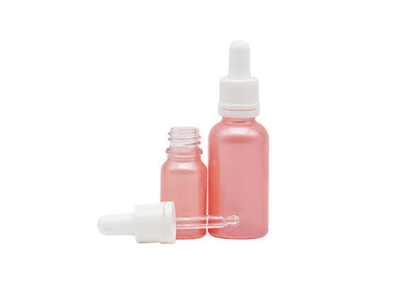 Cuidados pessoais cor-de-rosa de vidro cosméticos vazios da cor das garrafas do óleo essencial de 50ml 100ml