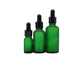 Pacote de vidro essencial verde geado da garrafa do conta-gotas da garrafa de óleo 30ml 50ml