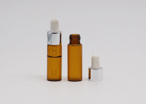 5ml pequeno Amber Pipette Bottle Screen Printing Logo For Olive Oil