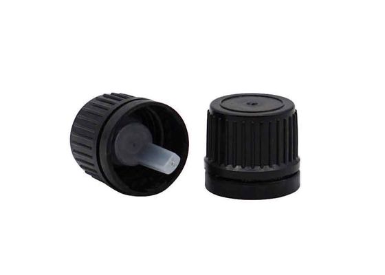 18mm 20mm preto plástico tamper prova de parafuso tampa para garrafas