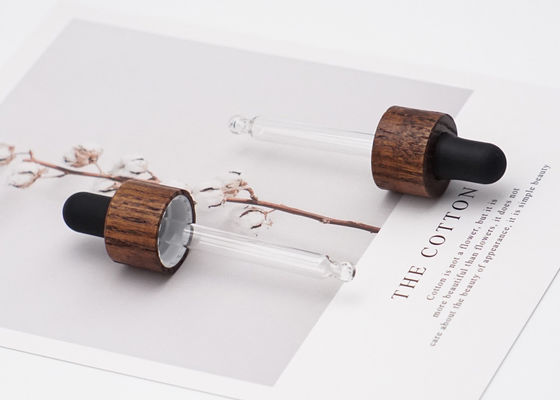 Conta-gotas de vidro da pipeta com os tampões de bambu diferentes do conta-gotas de Lenghts para garrafas